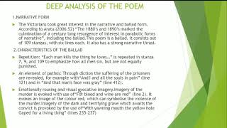 BLOCK-8: The Ballad of Reading Gaol Complete Analysis by Miss Fatima
