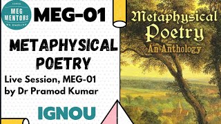 Lecture 01/P1 Metaphysical Poetry MEG 01 British Poetry by Dr Parmod Kumar IGNOU MA English